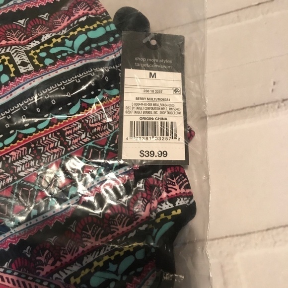 𝅺MOSSIMO multicolor strappy 1-piece Swimsuit - Picture 7 of 8